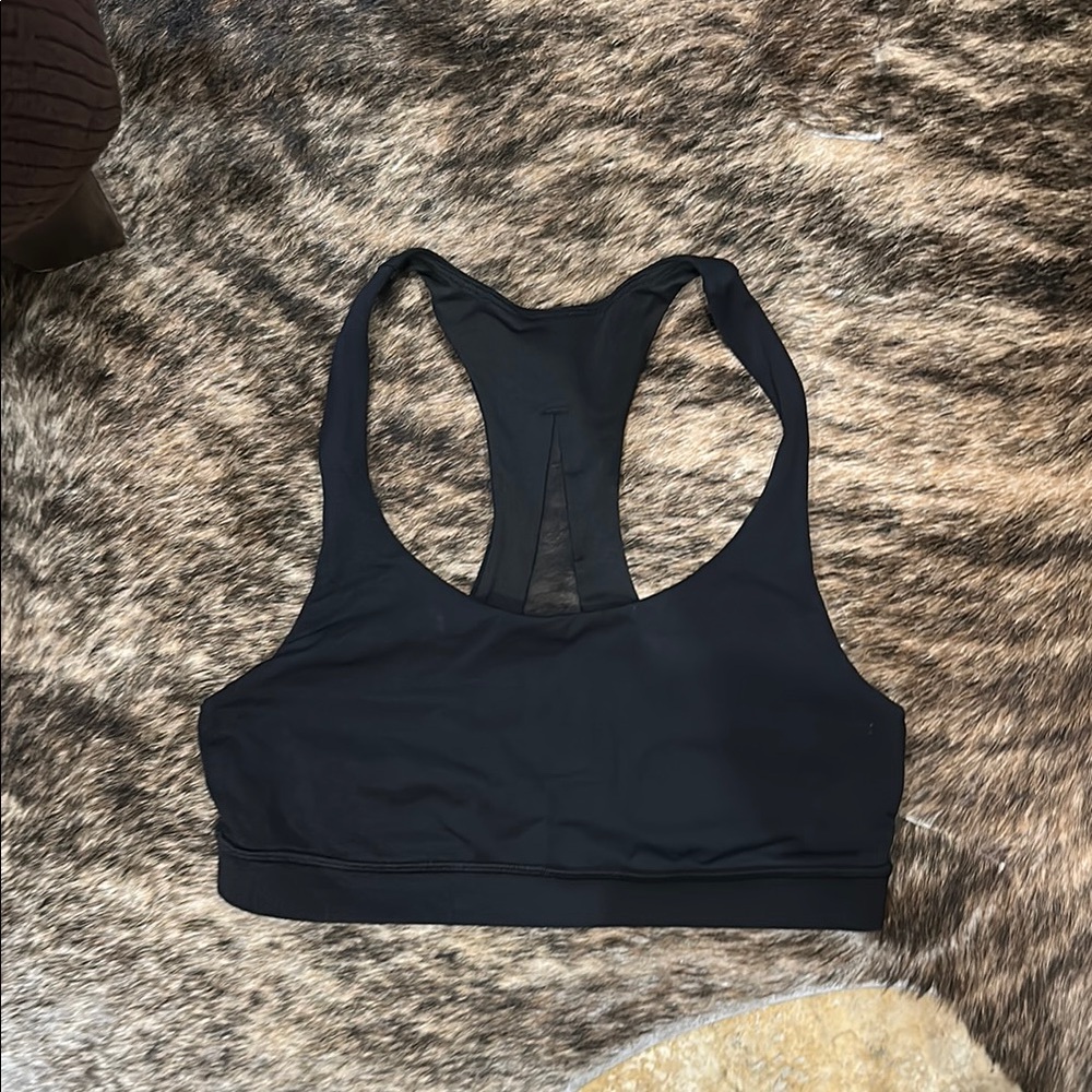 Lululemon black Racerback Sports Bra with Mesh size 6